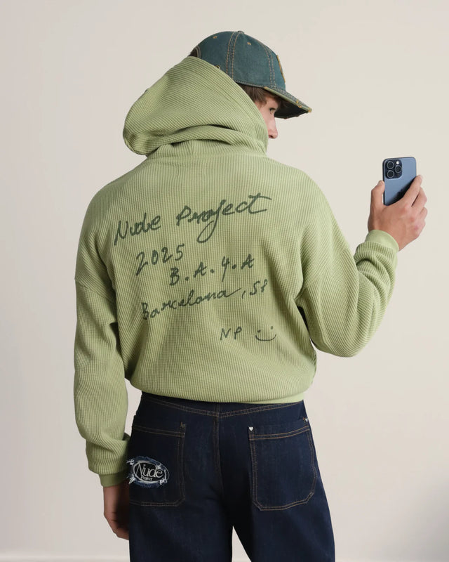 Oversize Leaf Green Hoodie